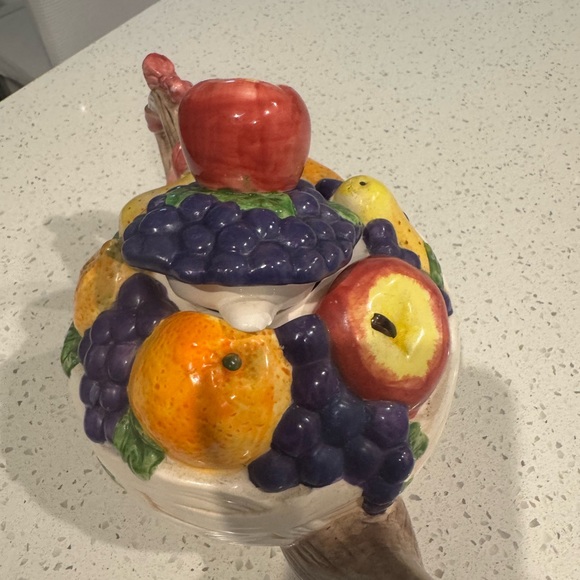 Vibrant Ceramic Teapot with Fruit Design - Picture 6 of 8